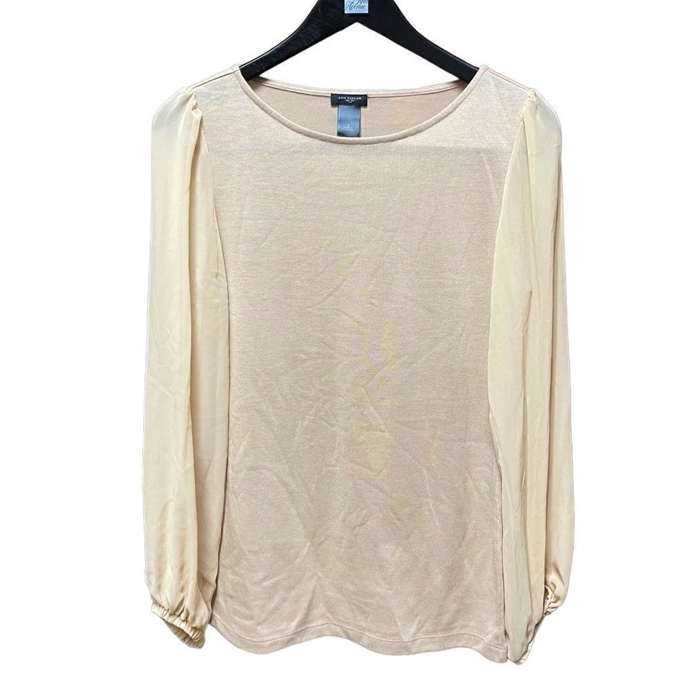 🌟70% OFF🌟 Ann Taylor Cream Sweater with Sheer Arms